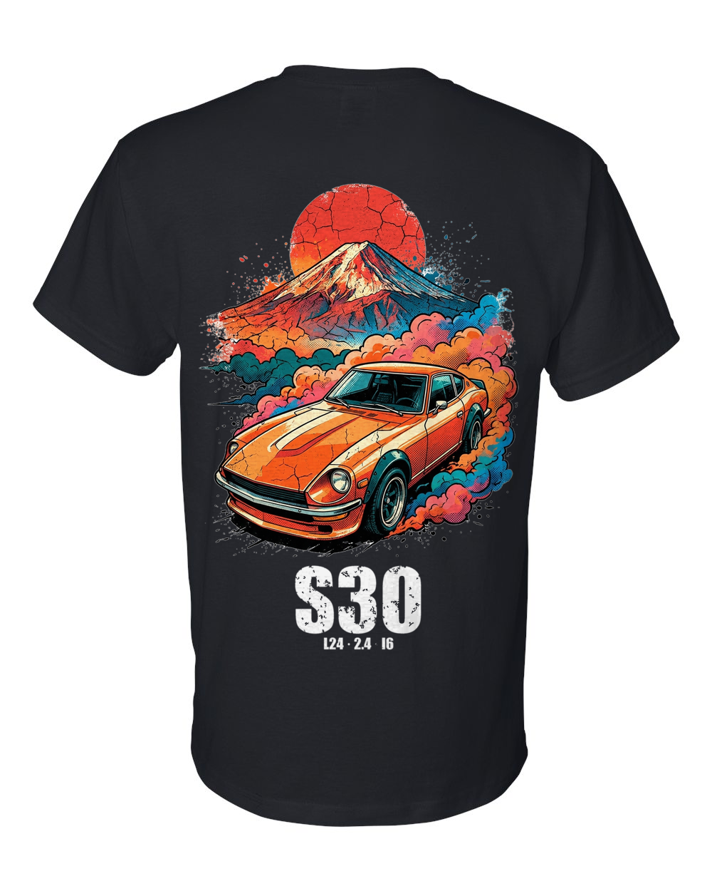 Datsun 240Z Sunrise T-Shirt — Black back