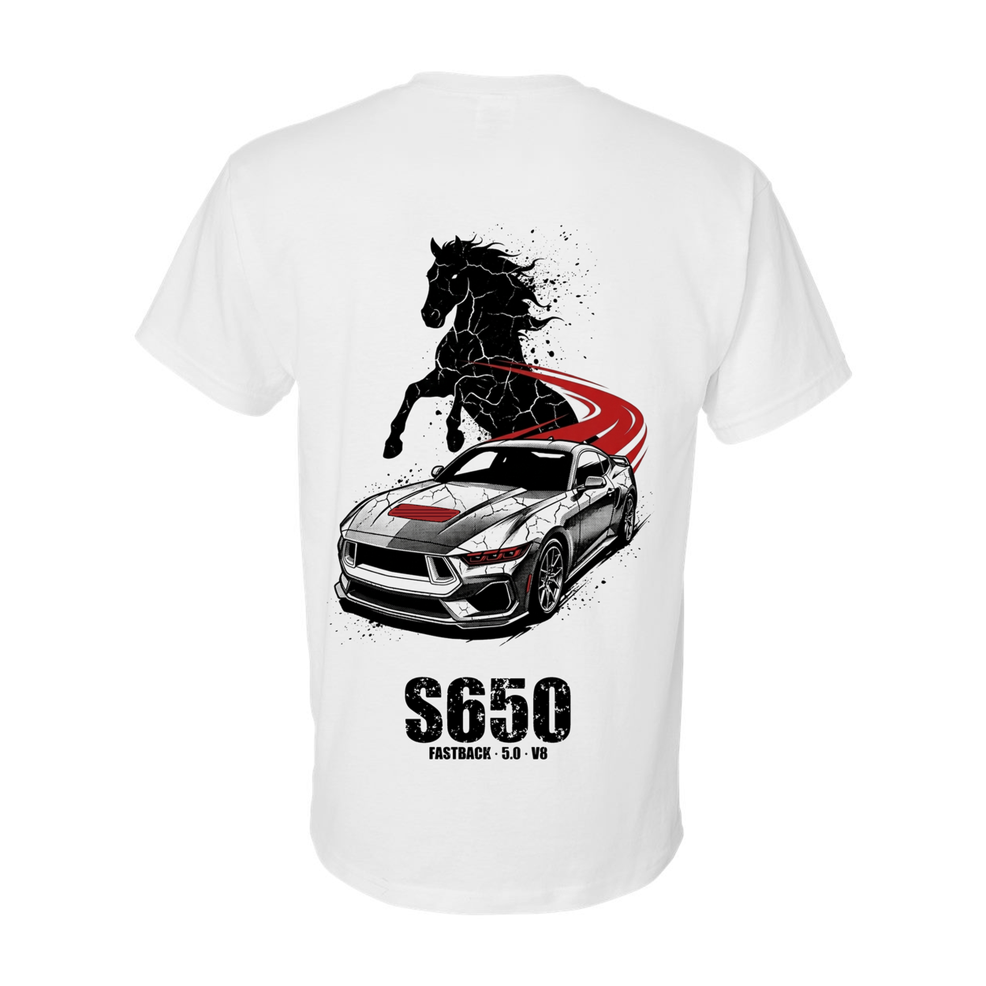 Mustang S650 Stallion T-Shirt — White back