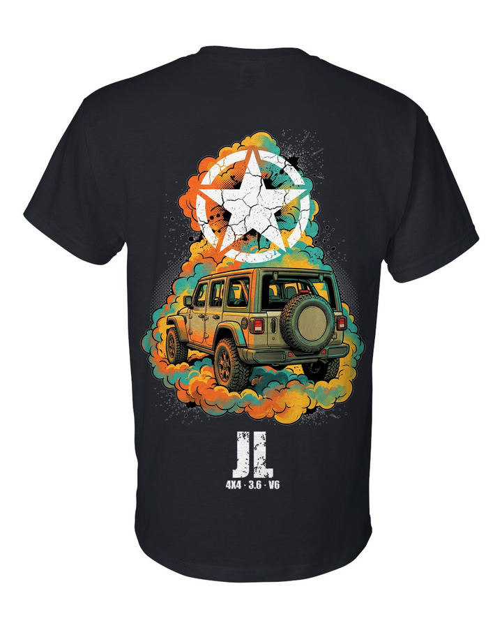 Jeep Wrangler JL Star T-Shirt — Black back