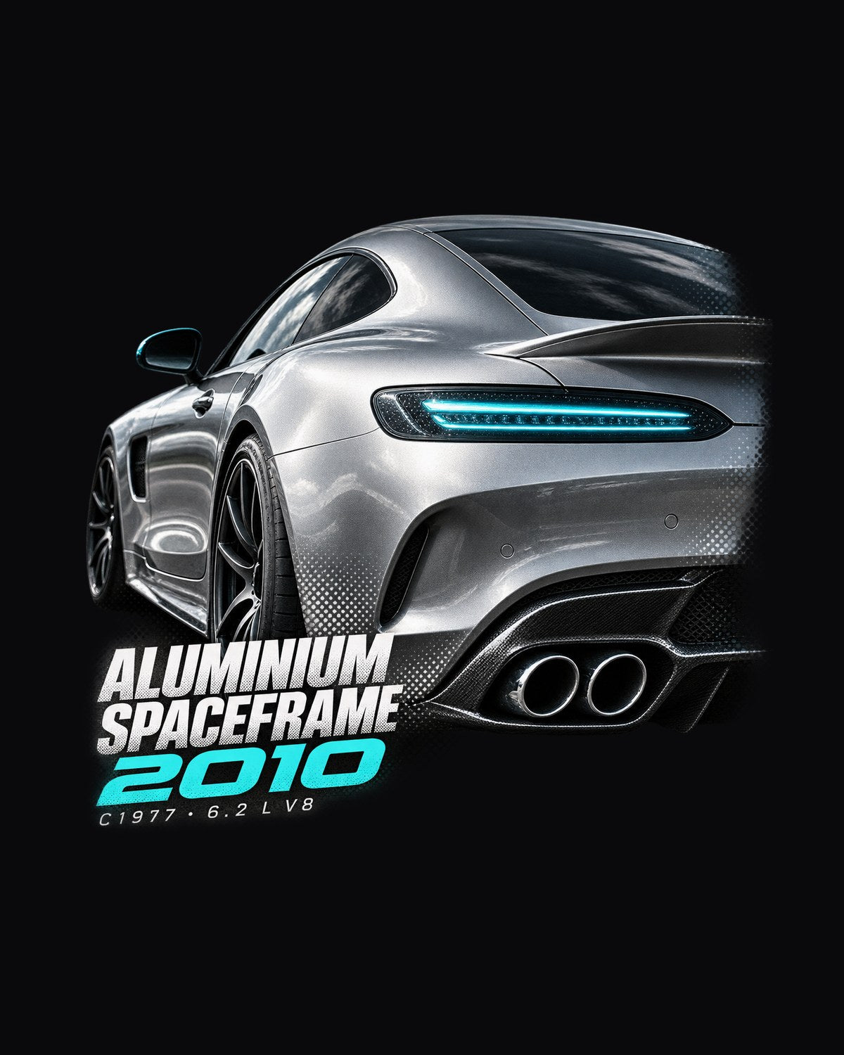 SLS AMG C197 Taillight Macro Spaceframe Shirt, Mercedes design only