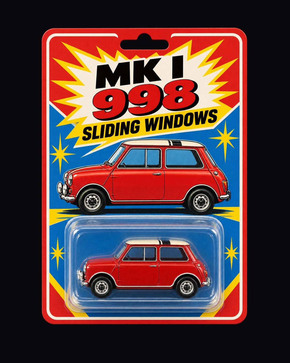 1967 Mini Cooper Mk I Toy Blister Card print Tee design only