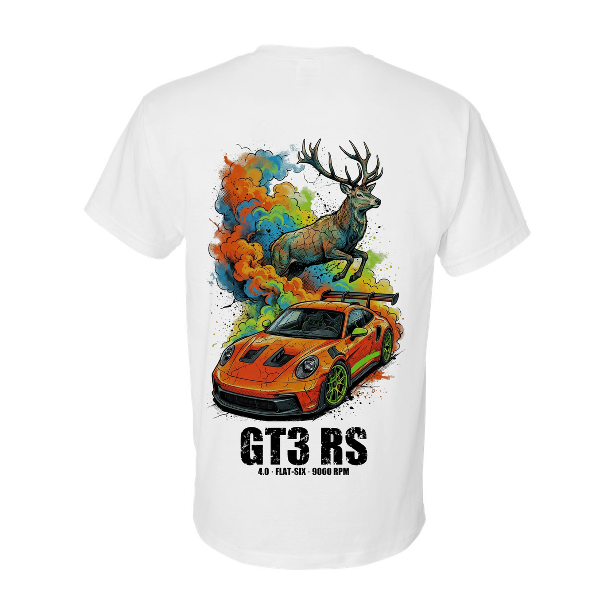 Porsche 911 GT3 RS Stag T-Shirt — White back