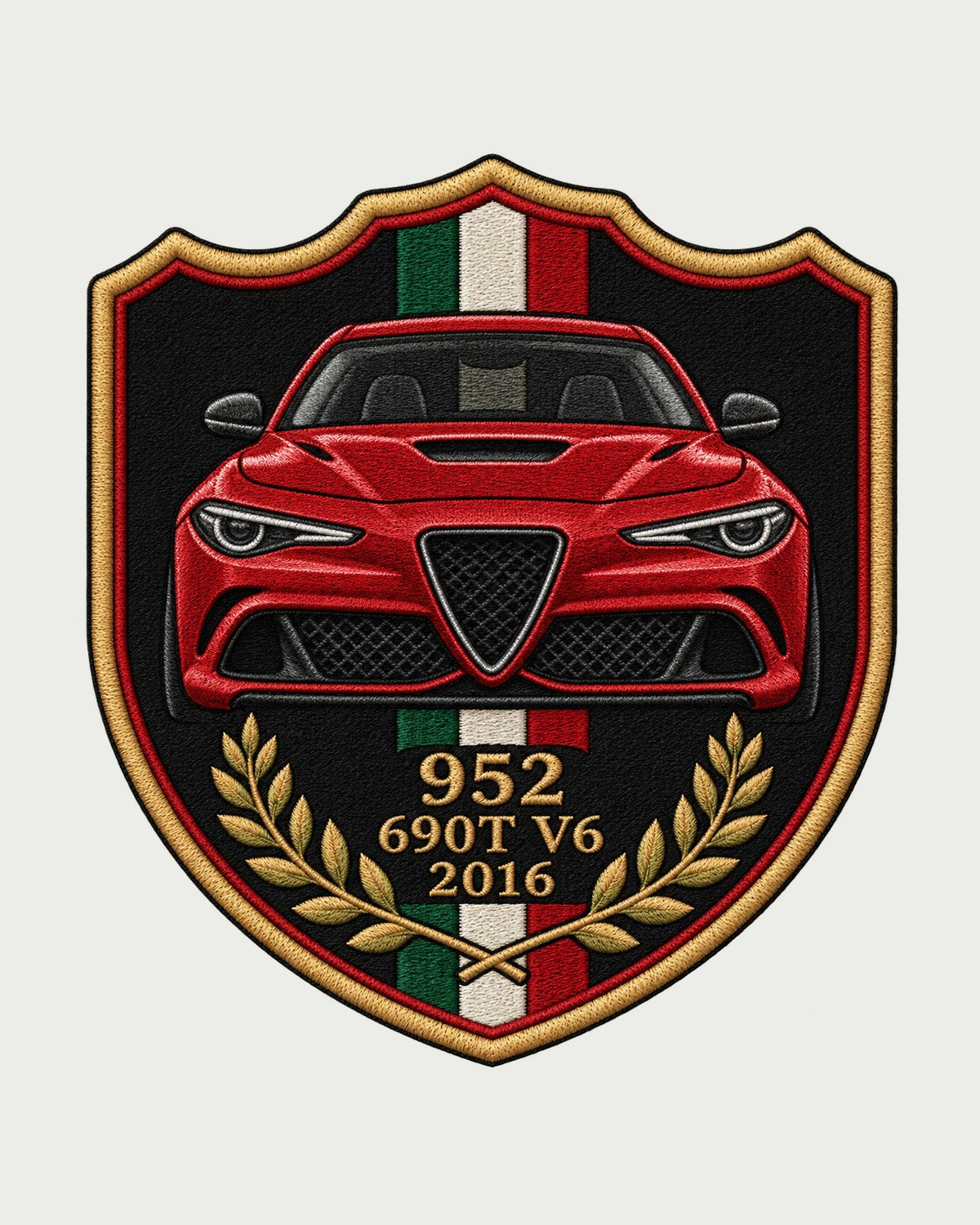 Alfa Romeo Giulia Quadrifoglio 952 Varsity Shield Crest Shirt design only