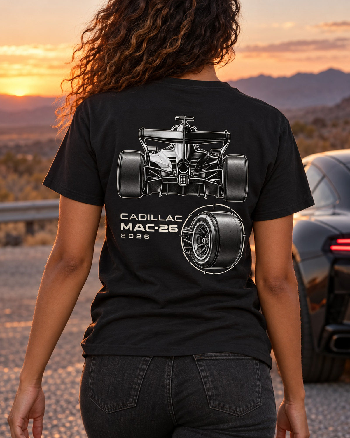 Cadillac MAC-26 F1 2026 Rear Axle Shirt, Formula 1 Fan Tee T-Shirt Black worn hero