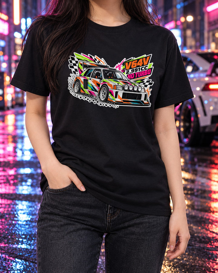 MG Metro 6R4 Sticker Bomb Collage Car Shirt, No Turbo T-Shirt Black worn hero