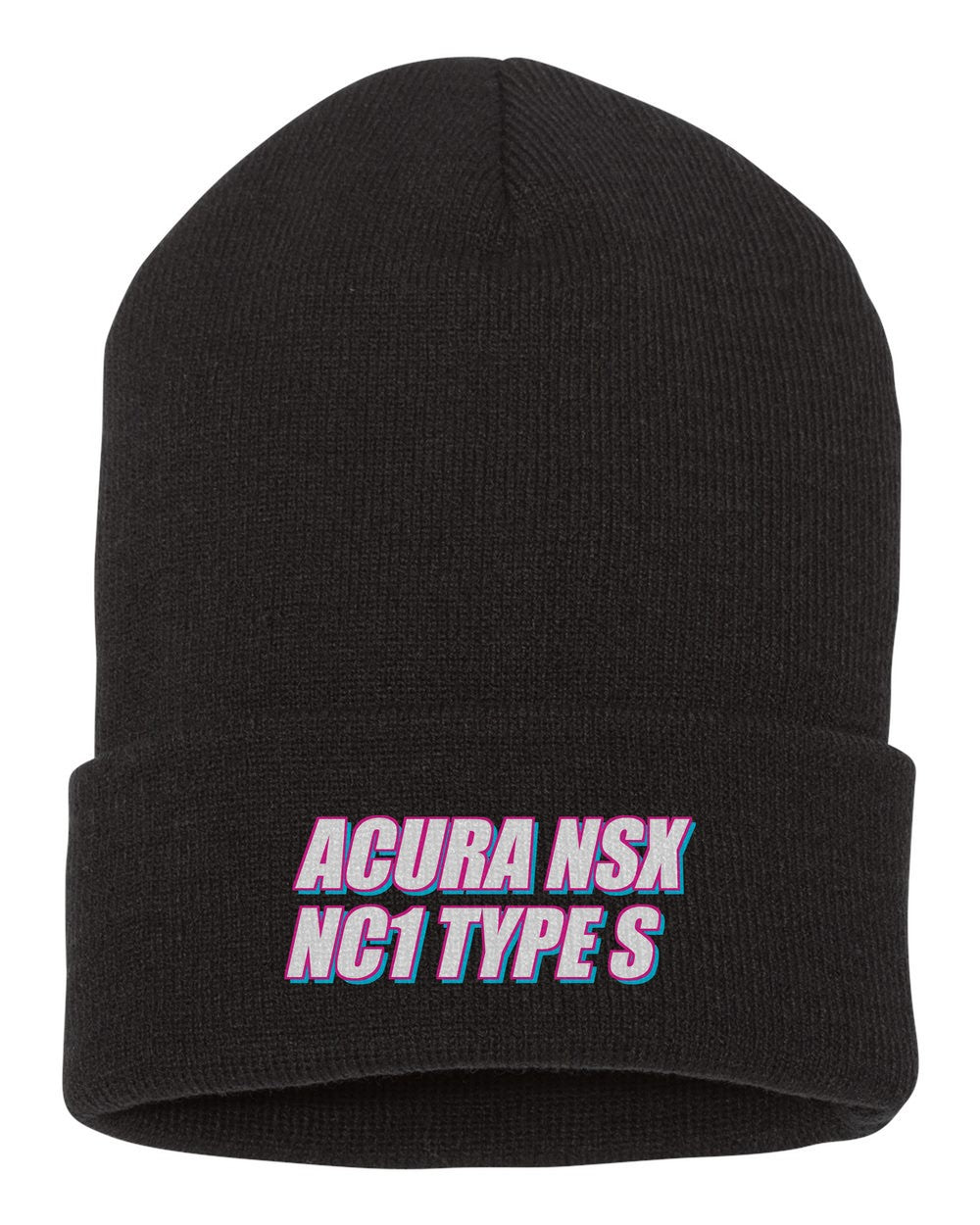 Acura Nsx Nc1 Type S black beanie front view with car name