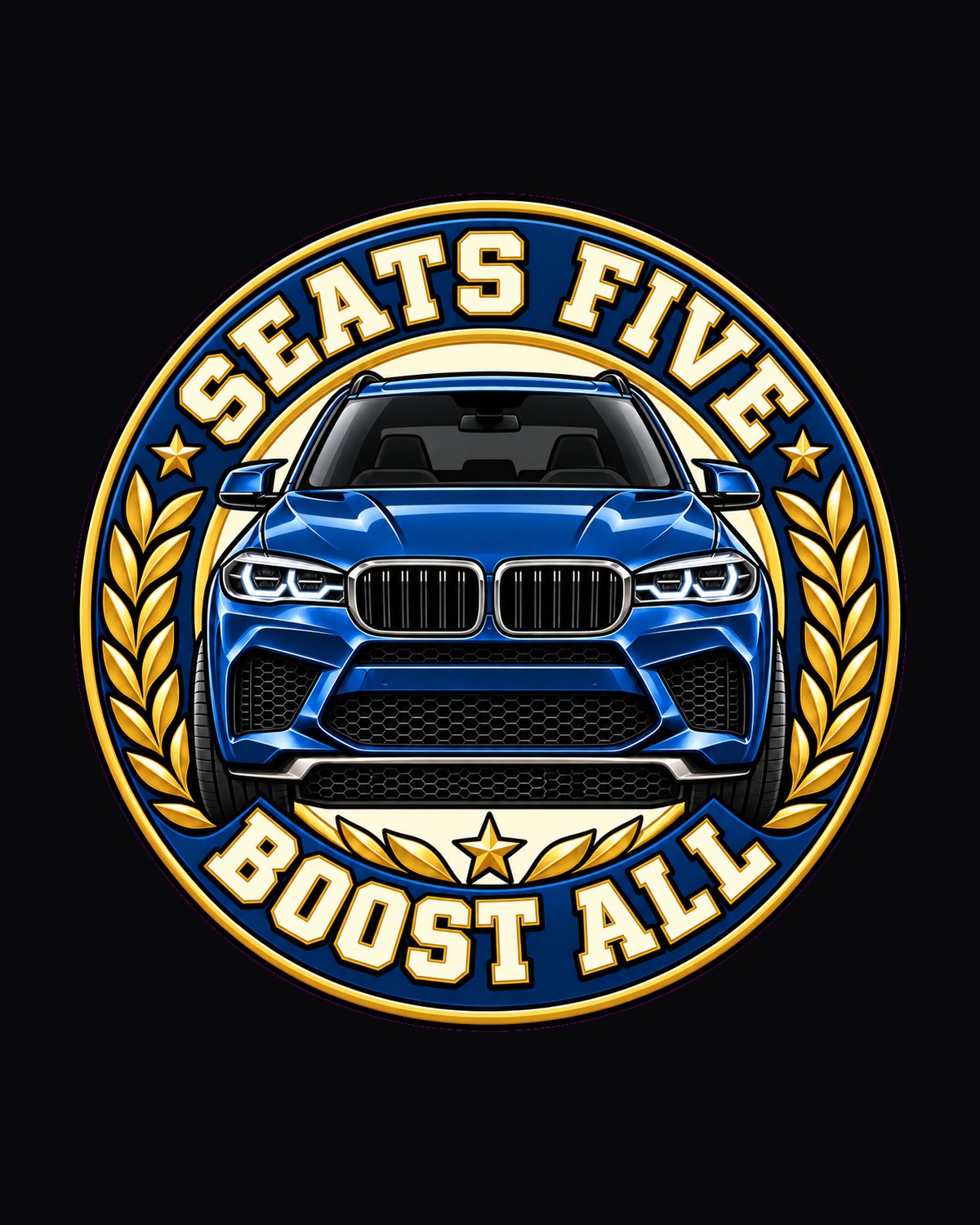 Tall and Quick Varsity Crest Tee, BMW X5 M F85 design only
