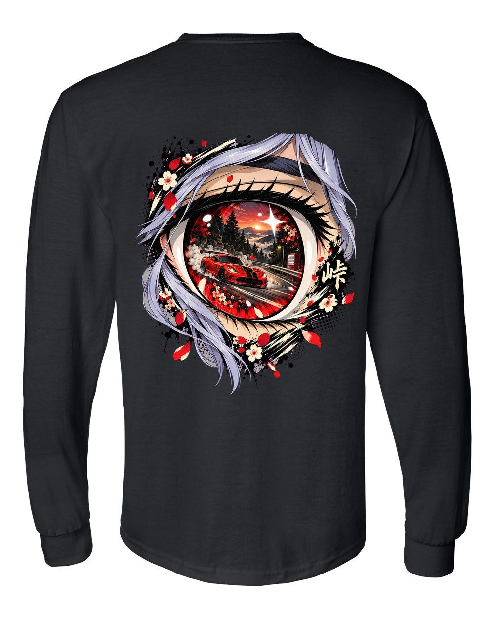 Dodge Viper ACR Anime Girl Long Sleeve Black back