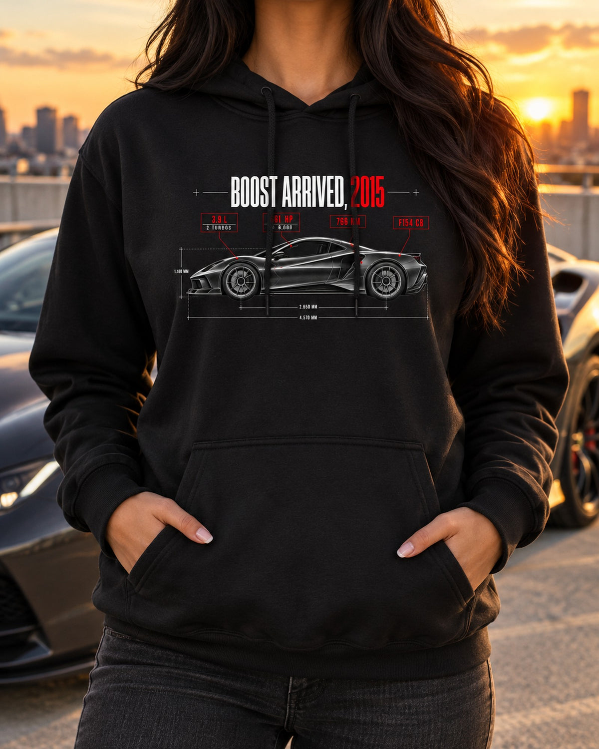 Ferrari 488 GTB F154 CB Boost Arrived 2015 Spec Poster Shirt Pull Over Hoodie Black worn hero