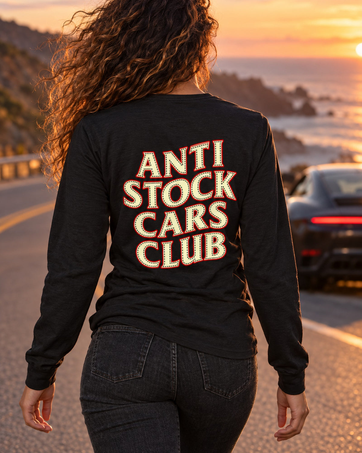 Anti Stock Cars Club Varsity College Shirt, Hoodie & More Long Sleeve Black worn hero