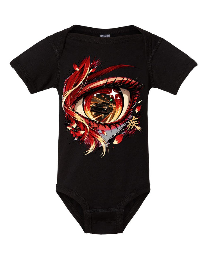 Chevrolet Camaro ZL1 1LE Anime Girl Baby Onesie Black front