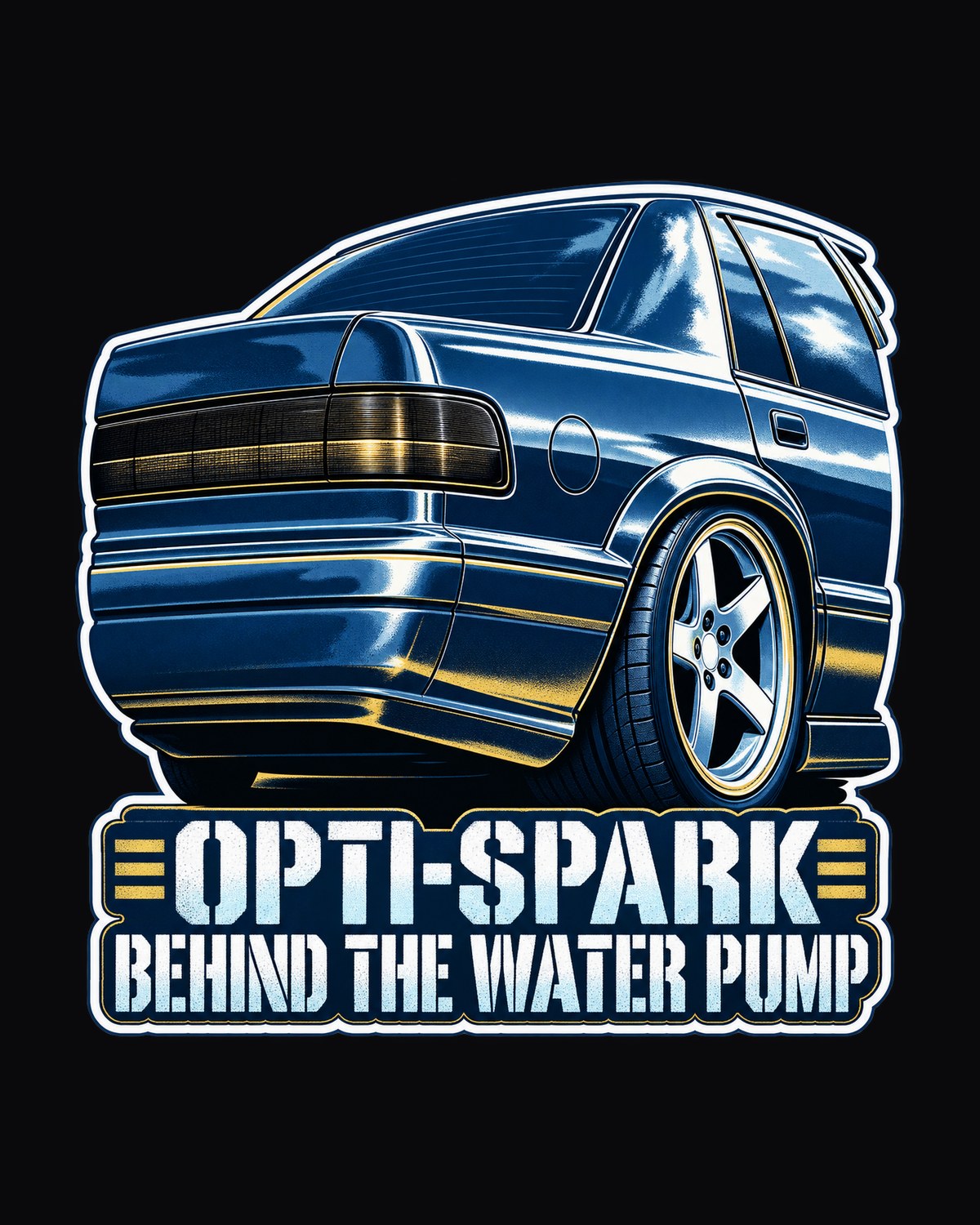 1994-96 Chevy Impala SS LT1 Cyanotype Blueprint Tee, Car Guy Gift design only