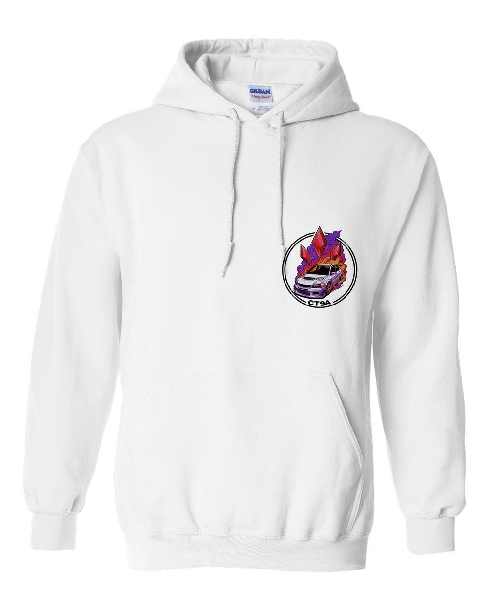 Pull Over Hoodie White front
