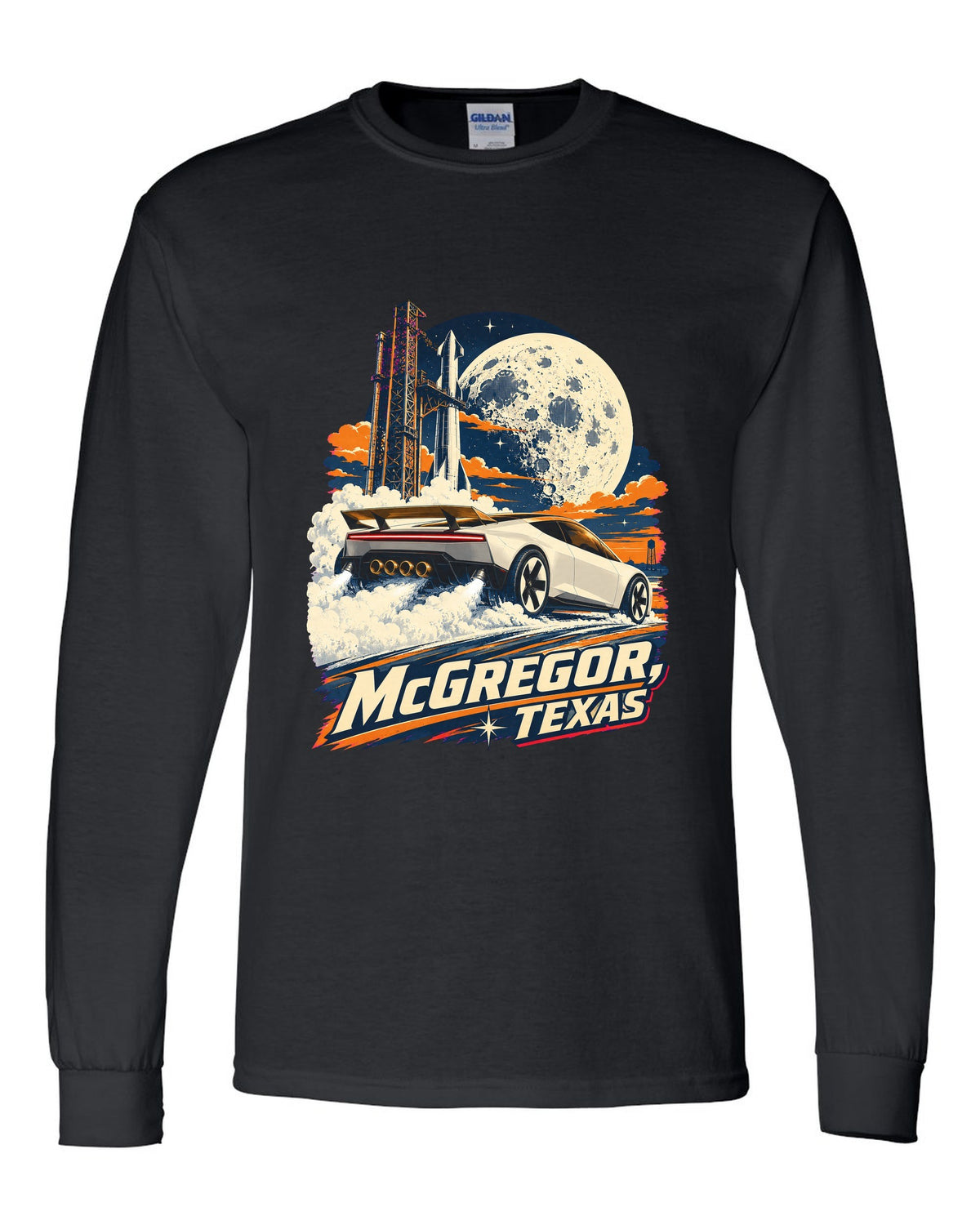Tesla Roadster McGregor Long Sleeve Black front