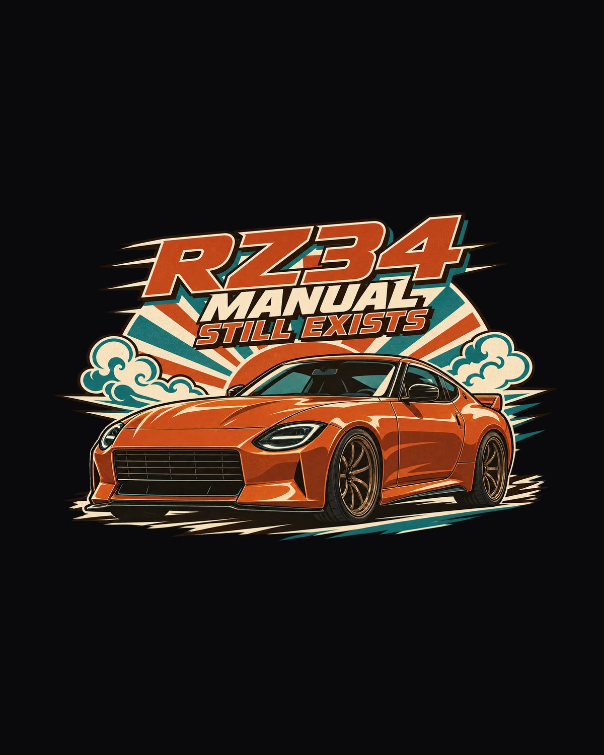 Nissan Z RZ34 1970s Showa Catalogue Ad Retro Shirt design only