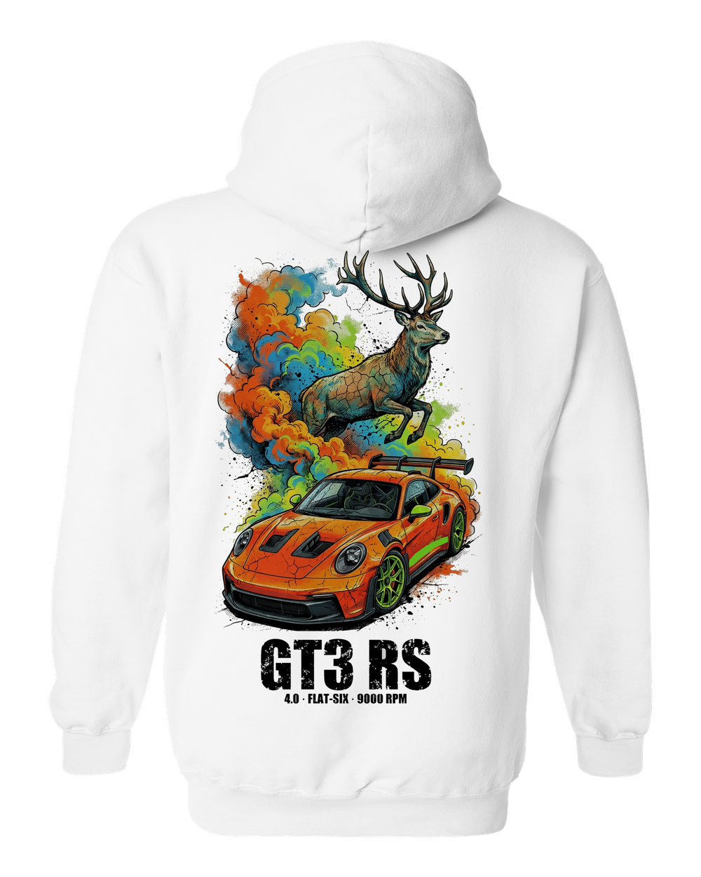 Pull Over Hoodie White back