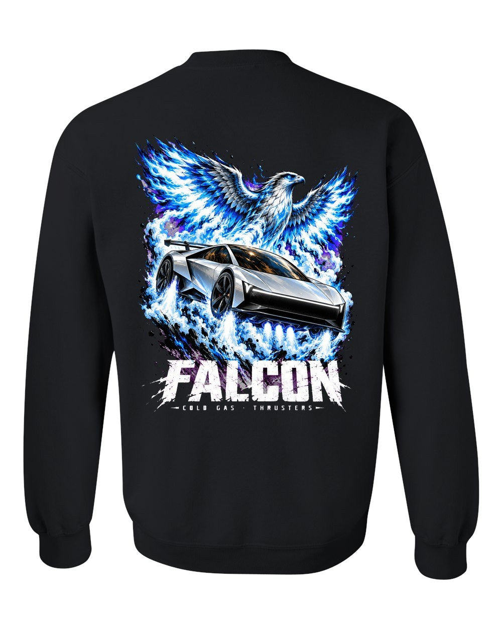 Tesla Roadster 2026 Falcon Crewneck Black back
