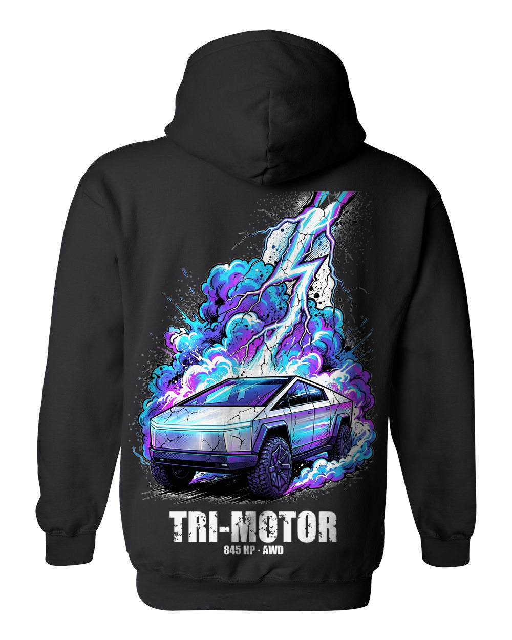 Pull Over Hoodie Black back