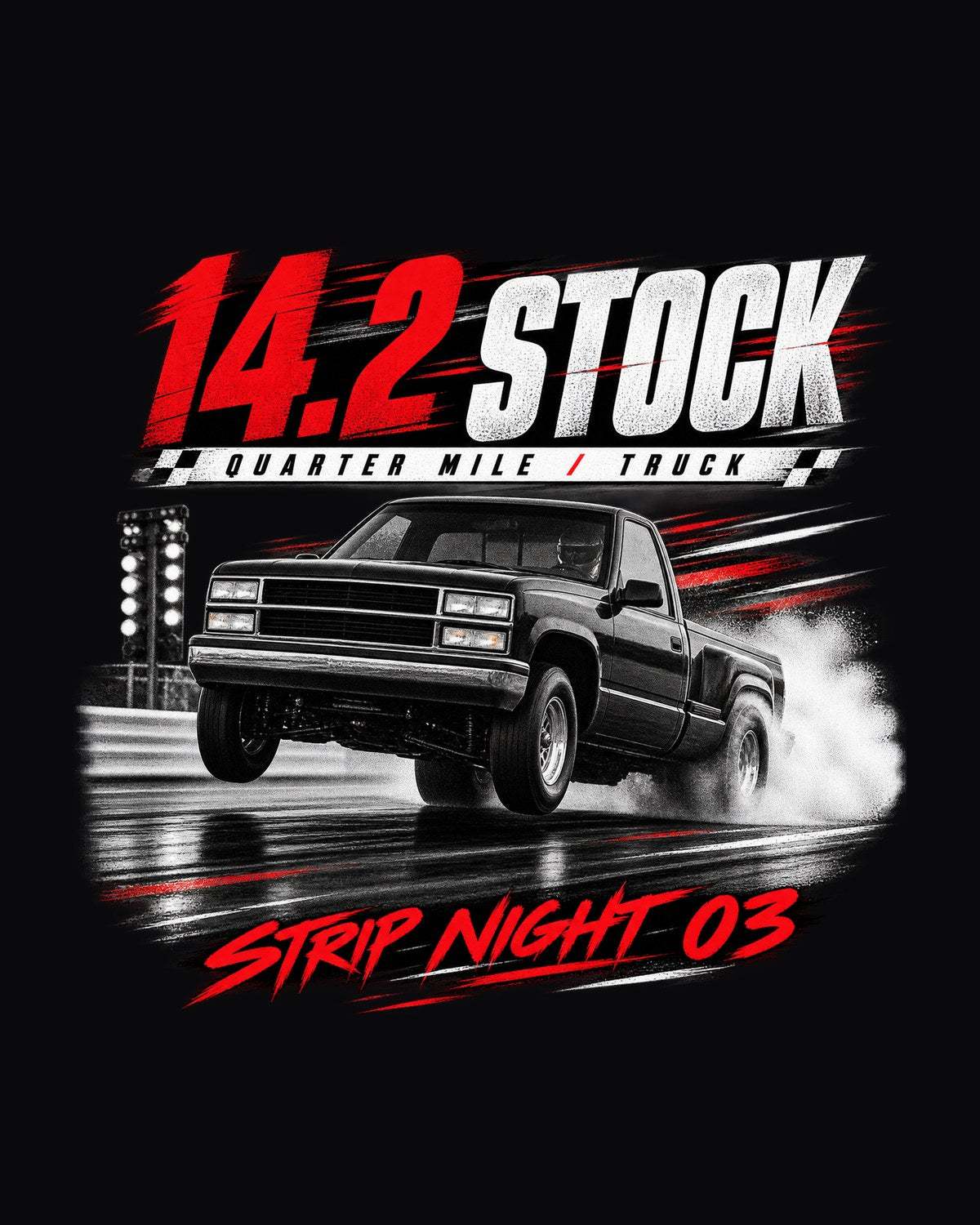 Ford F-150 SVT Lightning 1993-95 Quarter Mile Race Poster Shirt design only
