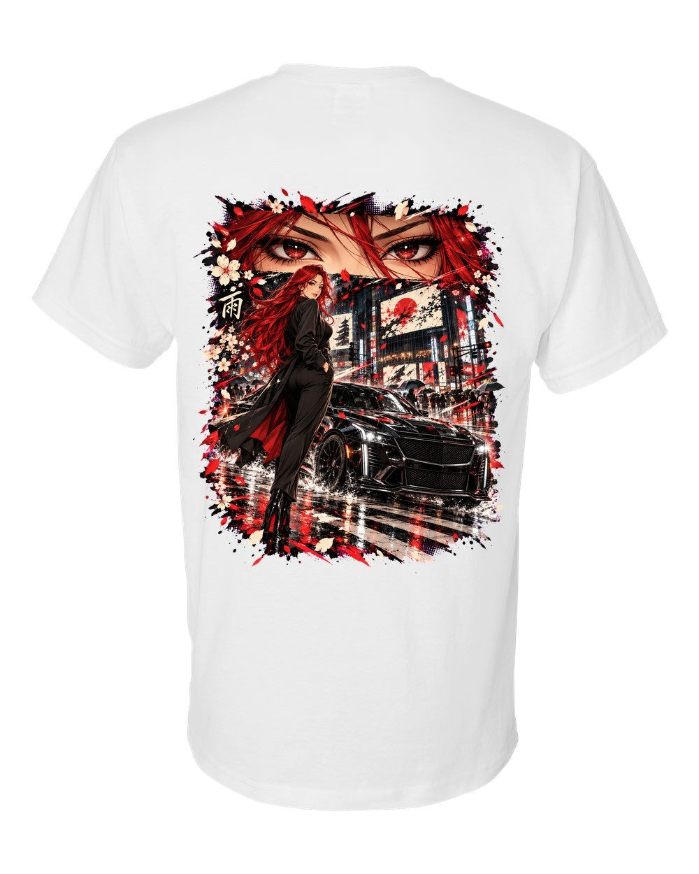 Cadillac CT5-V Blackwing Anime Girl T-Shirt White back