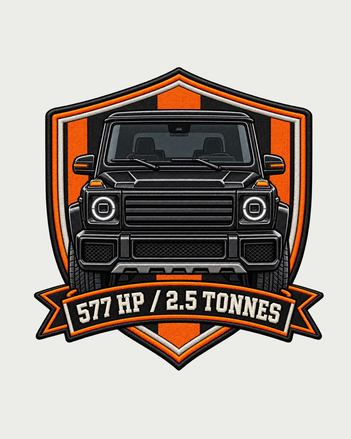 Mercedes G-Class W463 Slab-Sided Ukiyo-e Wave Woodblock Tee design only