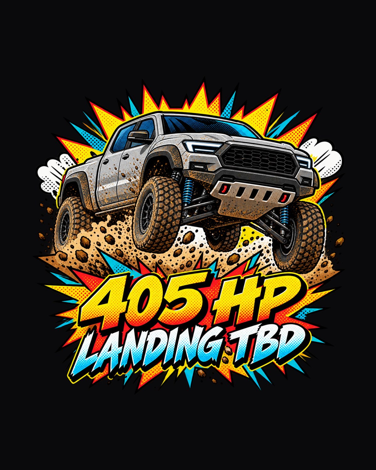 Ford Ranger Raptor P703 Desert Jump Pop-Art Burst Shirt design only