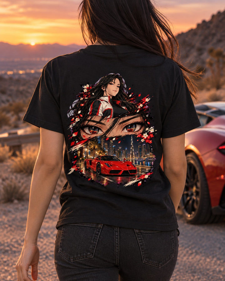 Ferrari Enzo Anime Girl Shirt, Hoodie & More T-Shirt Black worn hero