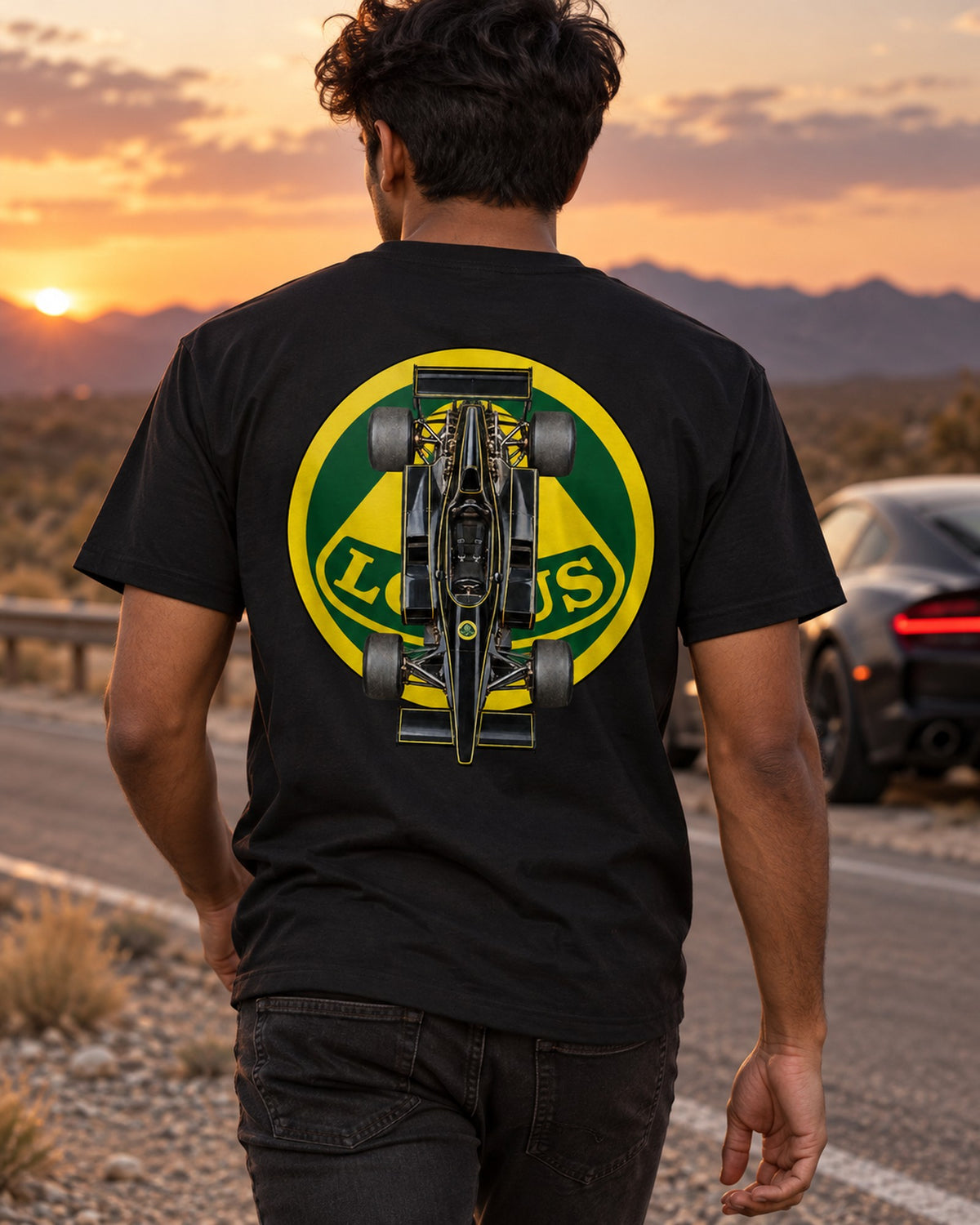 Lotus 78 1977 Classic F1 Overhead Poster Shirt, Formula 1 Tee T-Shirt Black worn hero