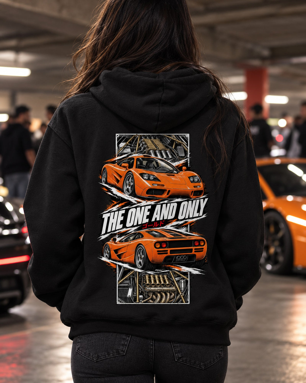 Mclaren F1 Torn Poster Full-Back Graphic Tee Pull Over Hoodie Black worn hero
