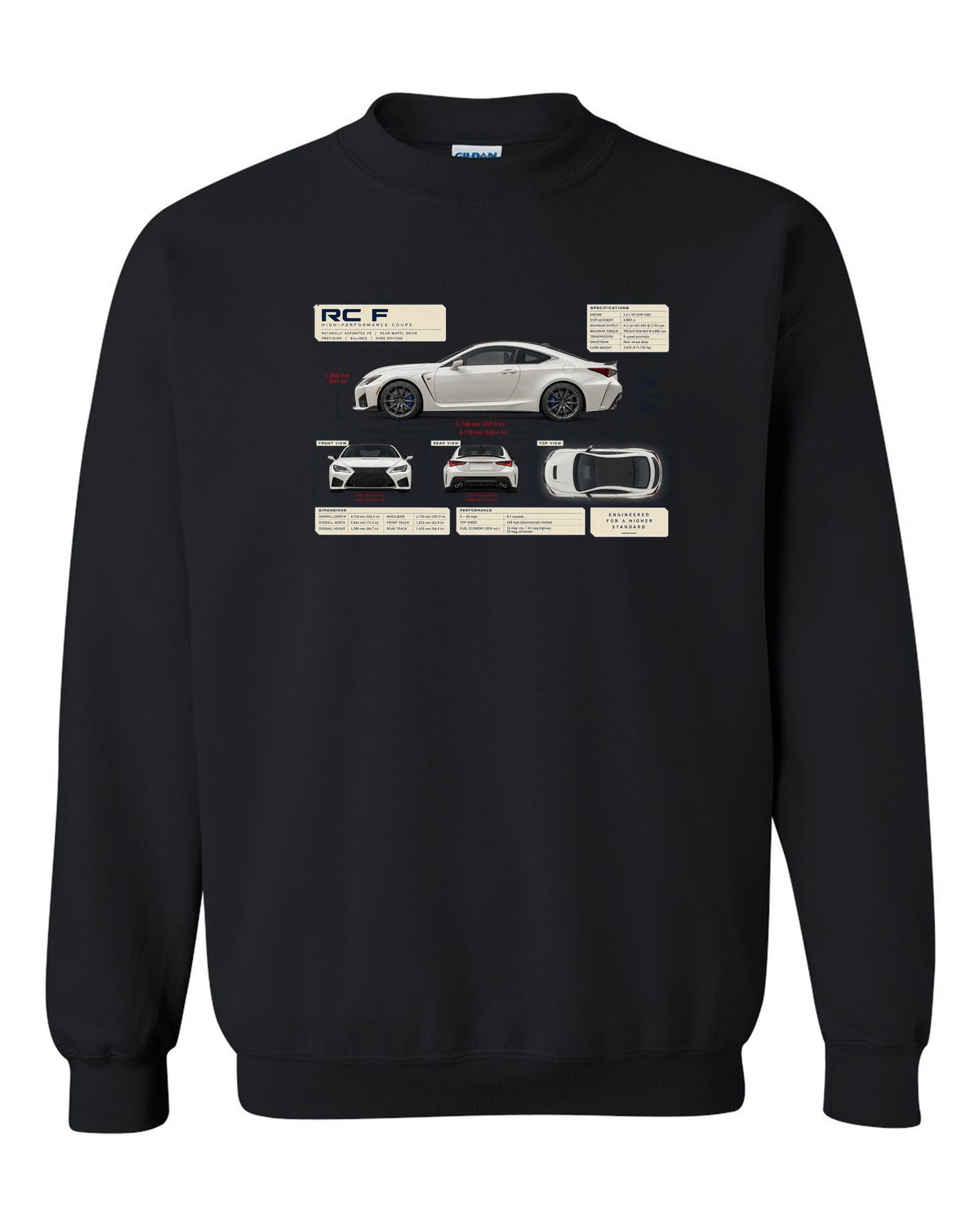 Rear lamp macro of the Lexus LC 500 at night black crewneck front view with the design