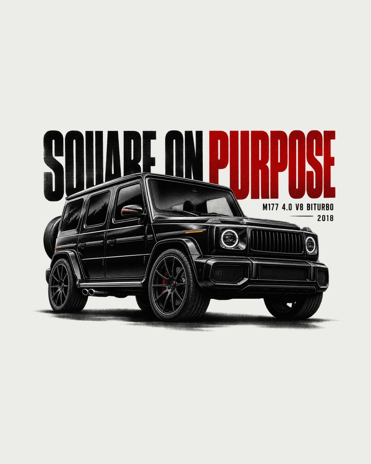 Mercedes-AMG G63 W464 Square On Purpose Halftone Tee design only