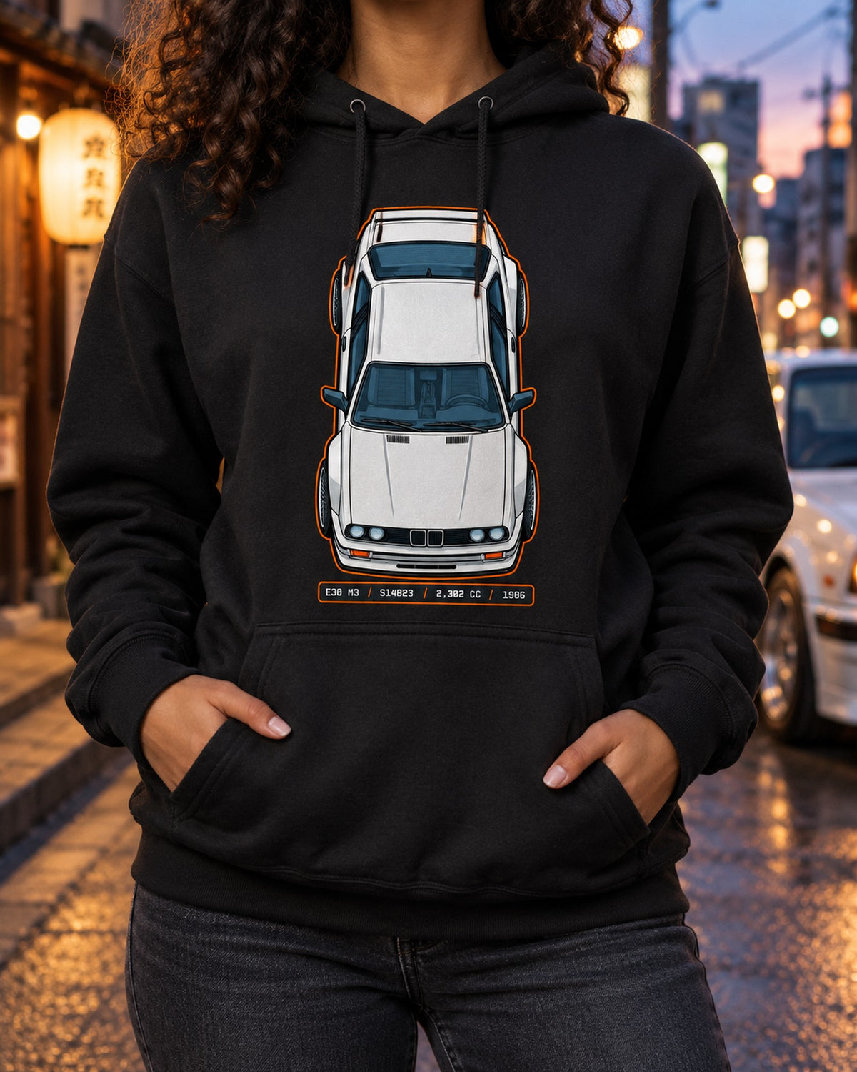 BMW E30 M3 S14 Engine Data Plate Shirt, Car Guy Tee Pull Over Hoodie Black worn hero