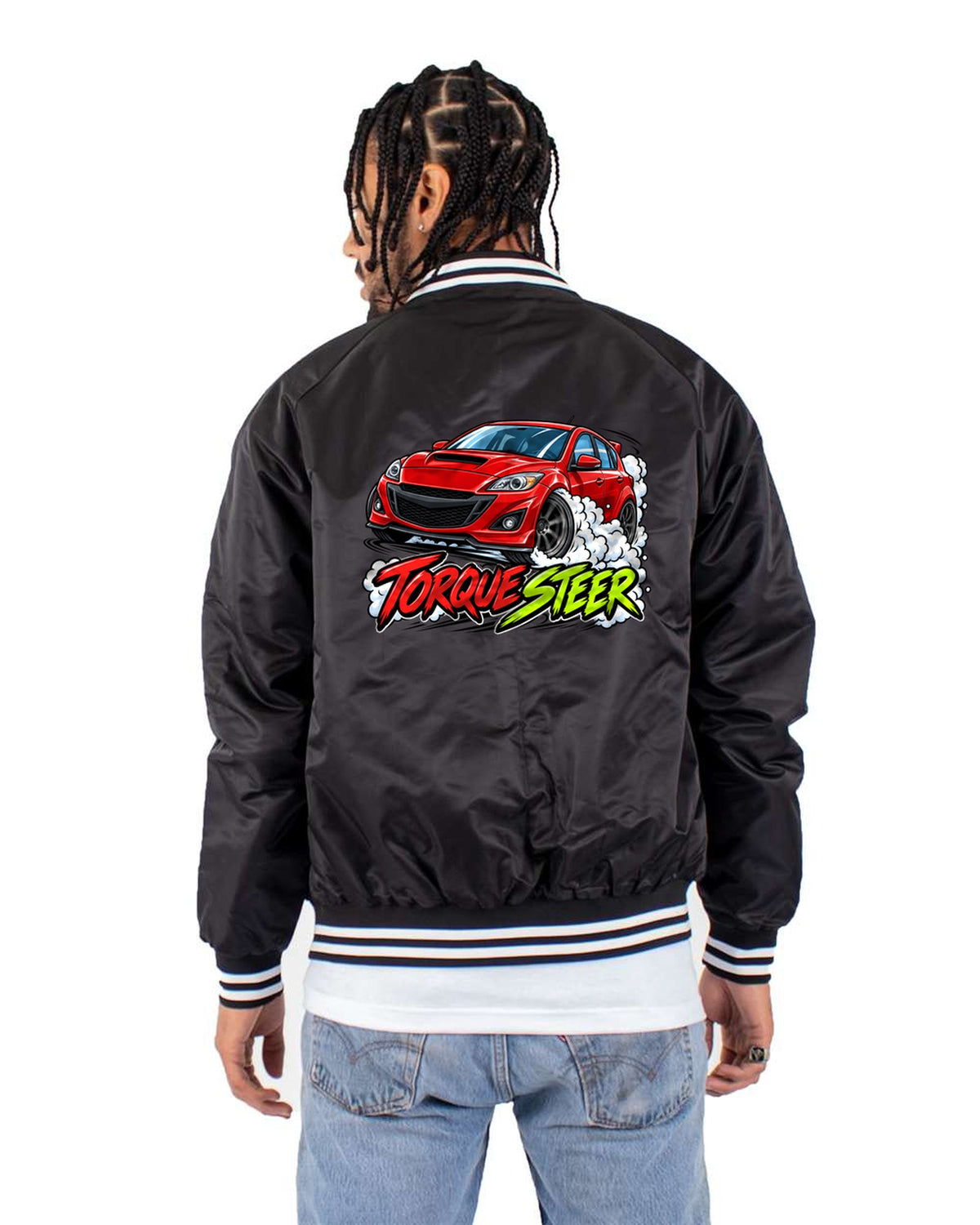 Mazdaspeed Miata NB Turbo Double-Exposure Shirt, 178 HP Bomber Jacket Black back