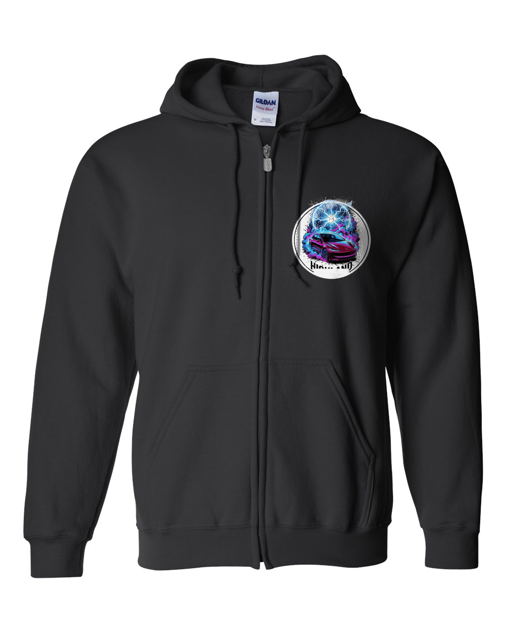Zip Hoodie Black front