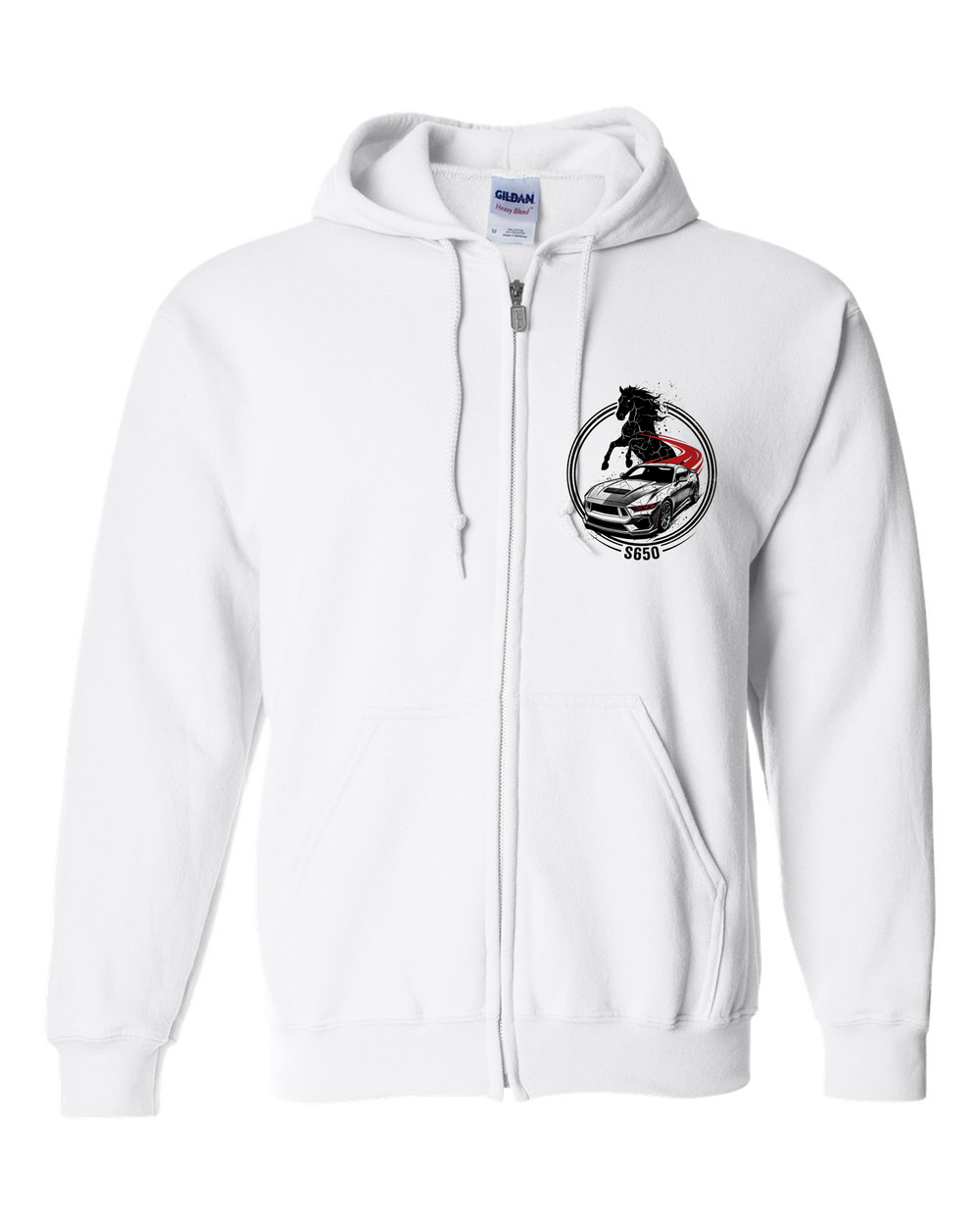Zip Hoodie White front
