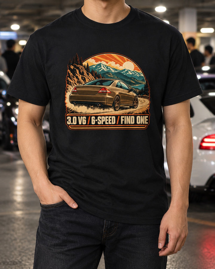 Honda Accord V6 Coupe 6-Speed Vintage Race Poster Tee T-Shirt Black worn hero