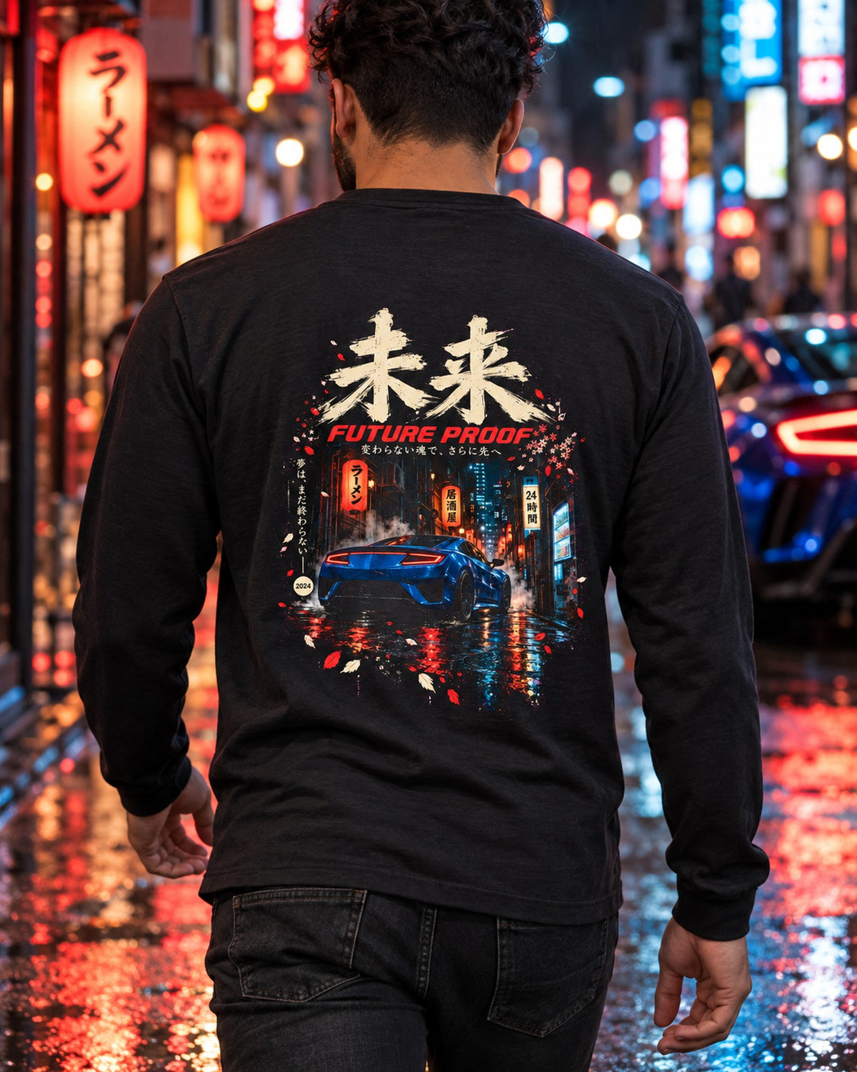 Acura NSX NC1 Future Proof Shirt, Hoodie & More Long Sleeve Black worn hero