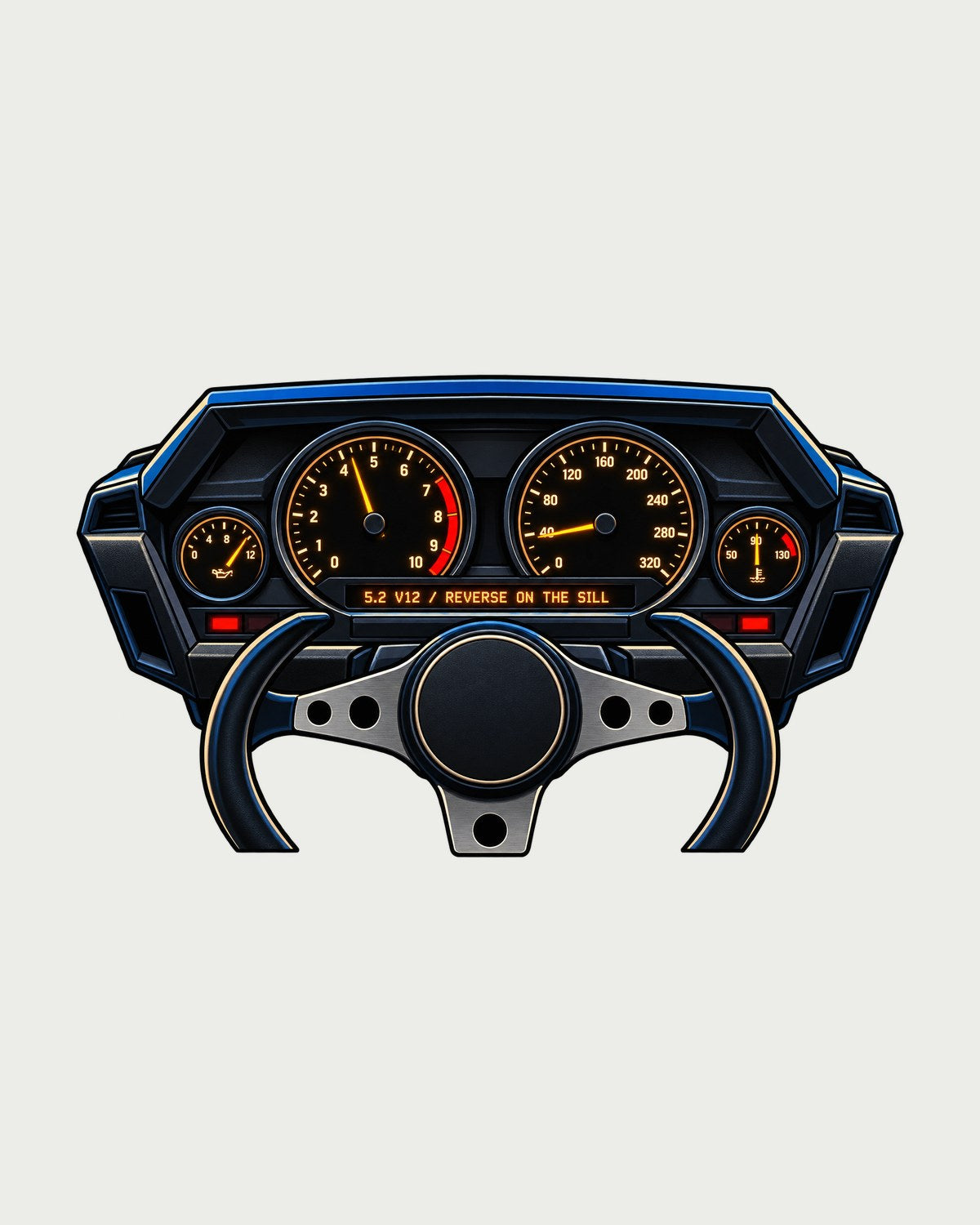 Countach LP5000 QV Gauge Cluster Shirt, Lamborghini Gift design only