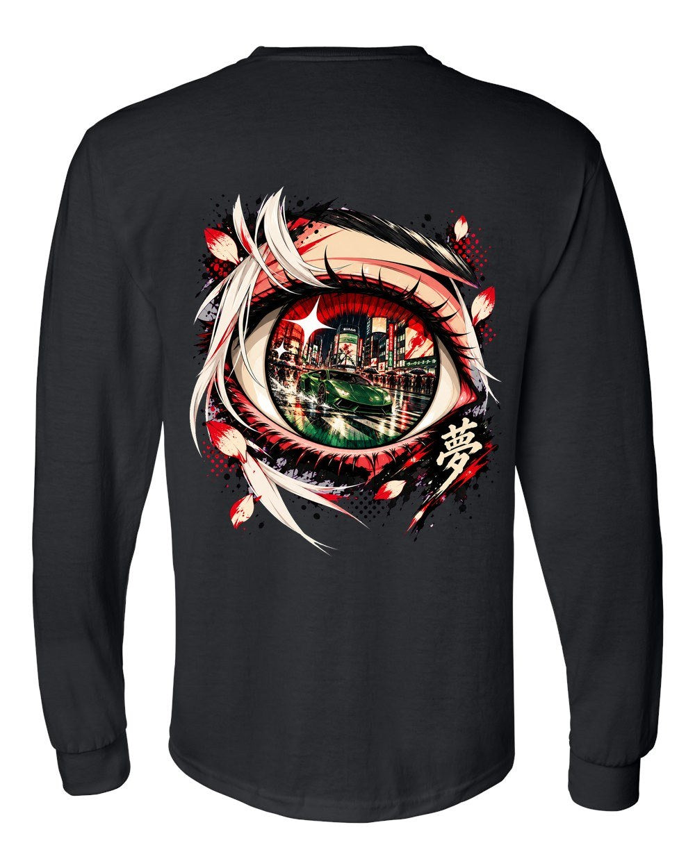Lamborghini Huracán Anime Girl Long Sleeve Black back