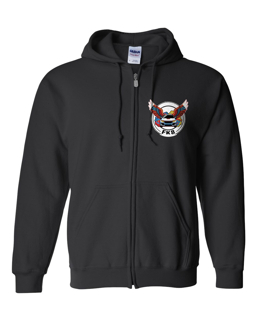 Zip Hoodie Black front