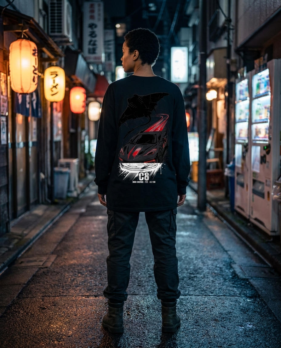 Black Long-Sleeve Tee street