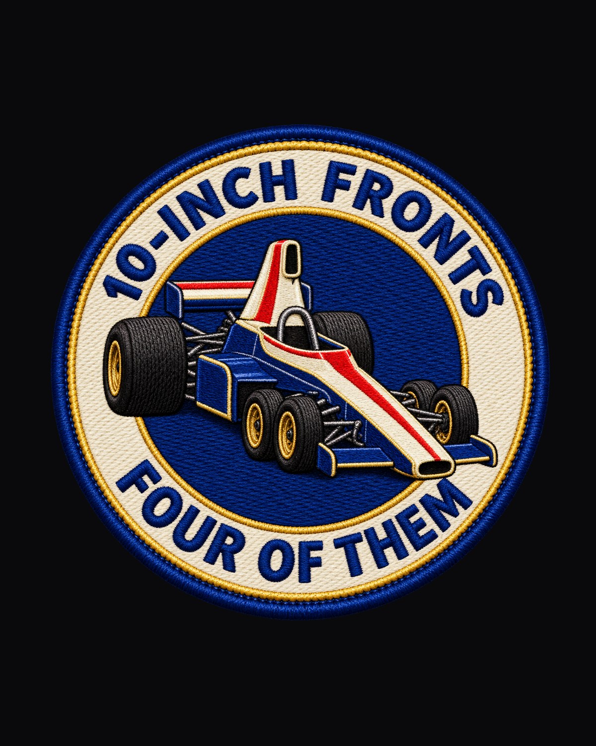 Tyrrell P34 Six Wheels Varsity Crest Formula 1 Shirt design only