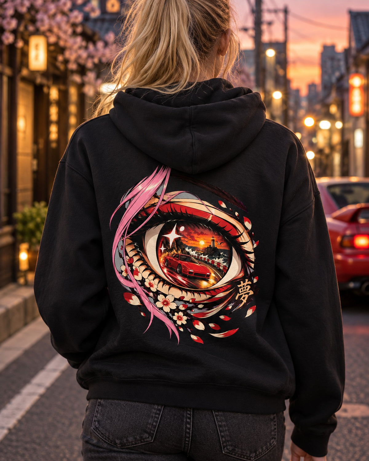 Toyota MR2 SW20 Anime Girl Shirt, Hoodie & More Pull Over Hoodie Black worn hero