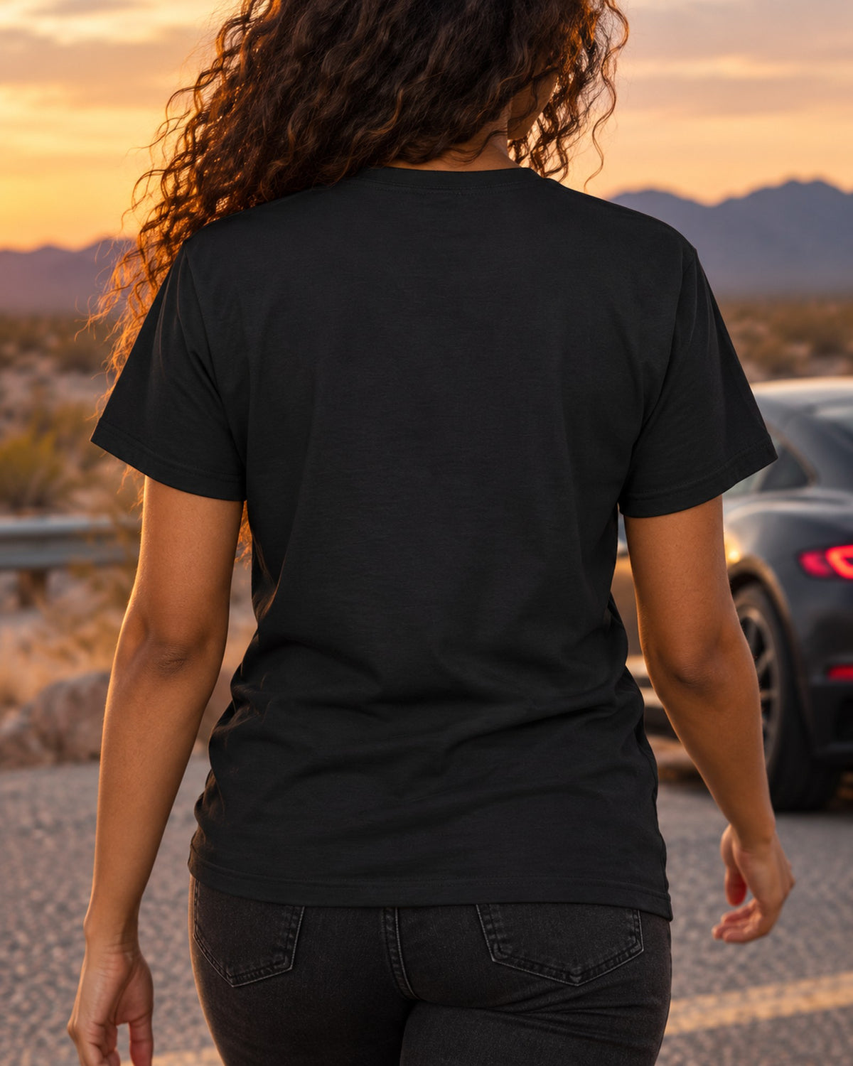 Audi RS6 Avant C6 V10 Garage Night print Tee T-Shirt Black worn hero