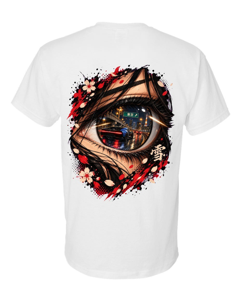 Bugatti Chiron Anime Girl T-Shirt White back