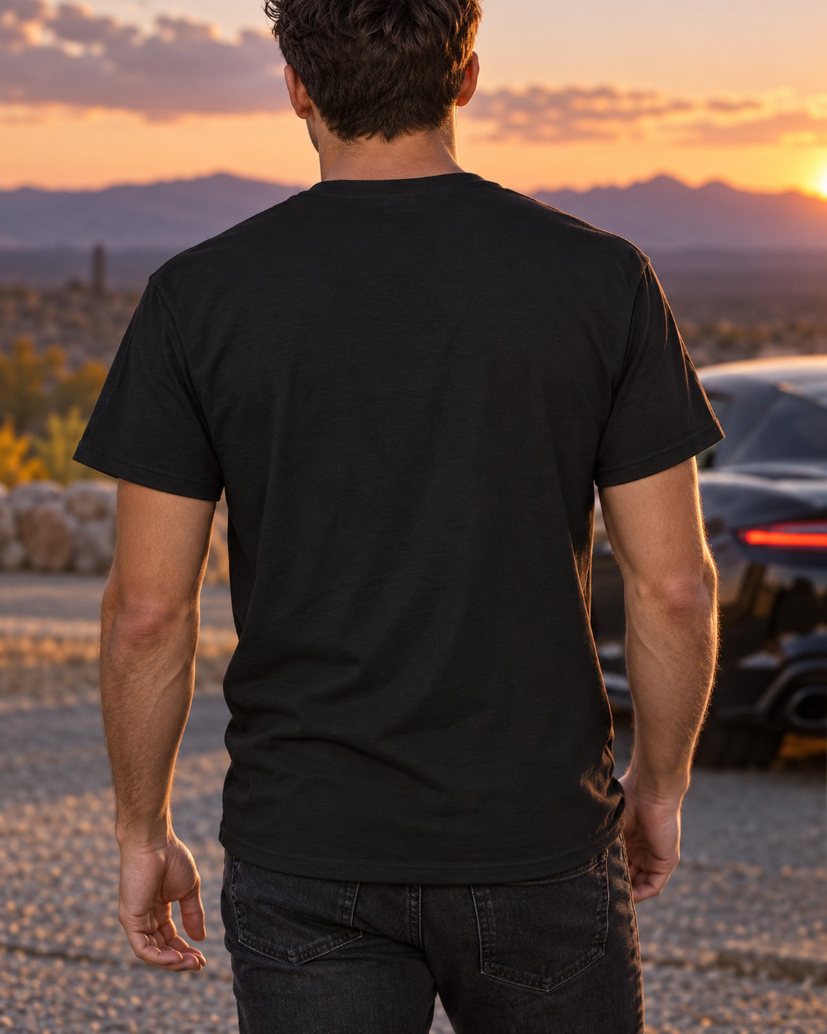 Jaguar E-Type Series 1 Triple SU Carbs Varsity Tee T-Shirt Black worn hero