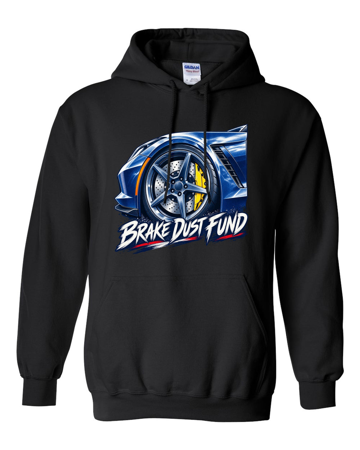 Exploded cutaway engine print of a 1970 Chevrolet Corvette C3 Stingray LS5 with Big Block 454 text black pull over hoodie front view with the design