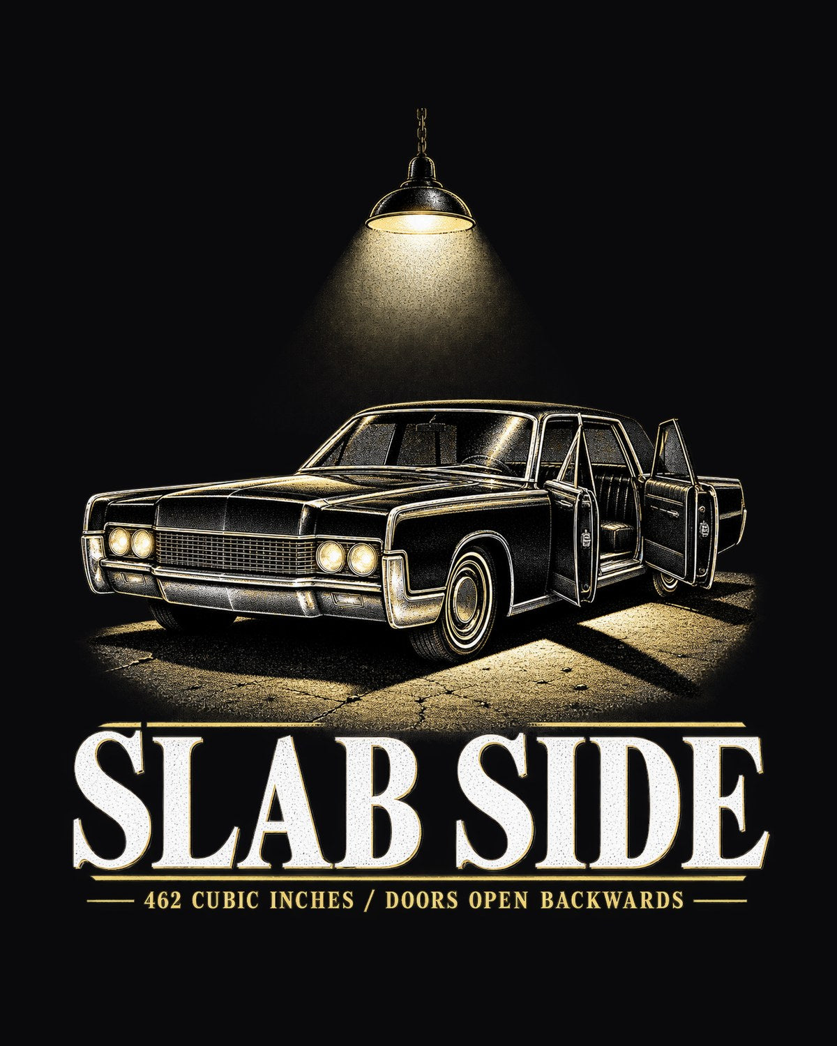 Lincoln Continental 1966 Slab Side Garage Night Shirt design only