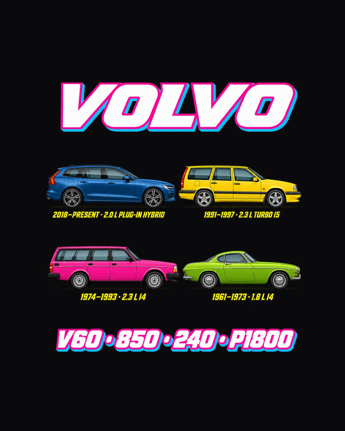 Volvo Performance Evolution Poster Full-Back Graphic Tee design only