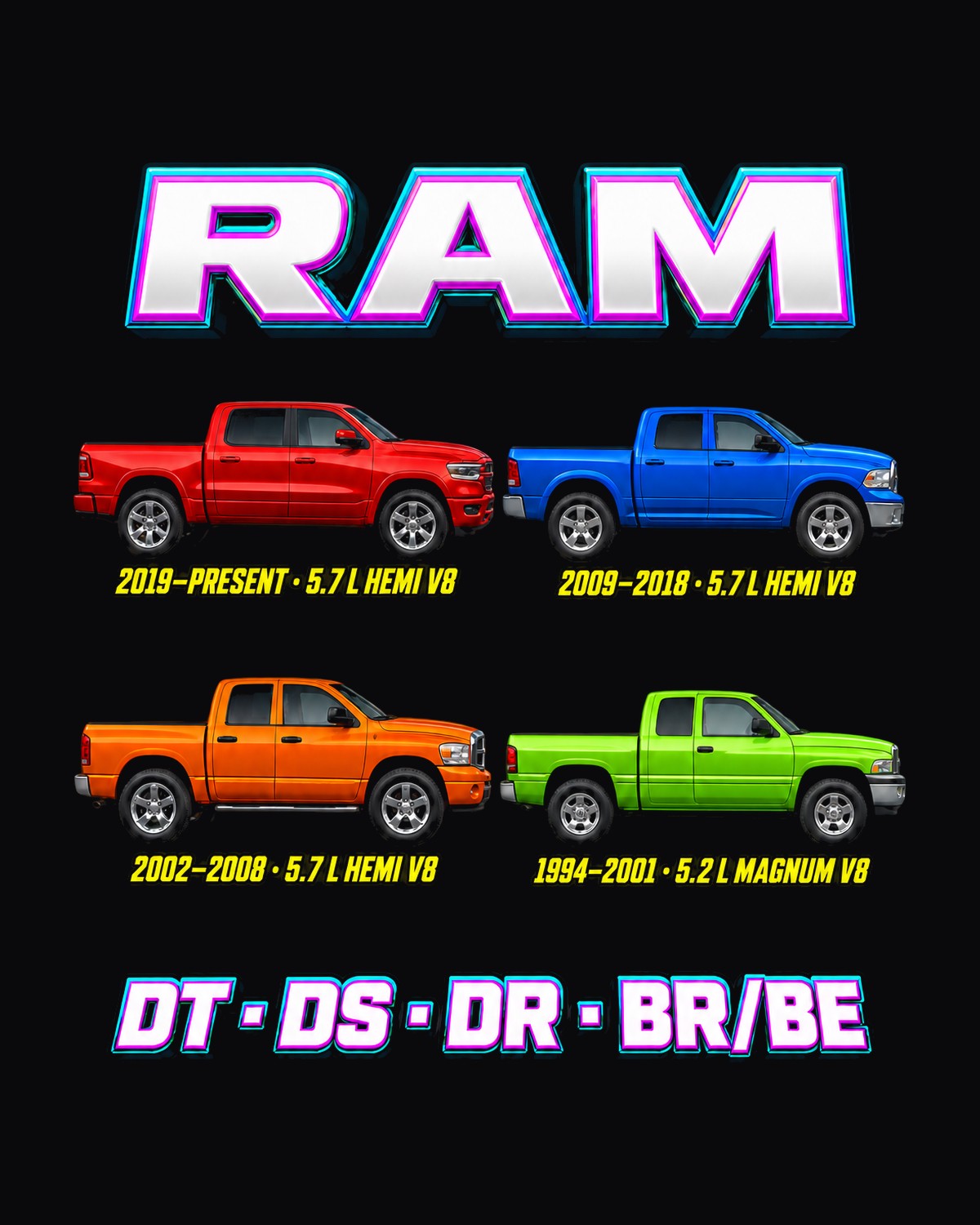 RAM 1500 Evolution Poster Full-Back Graphic Tee design only